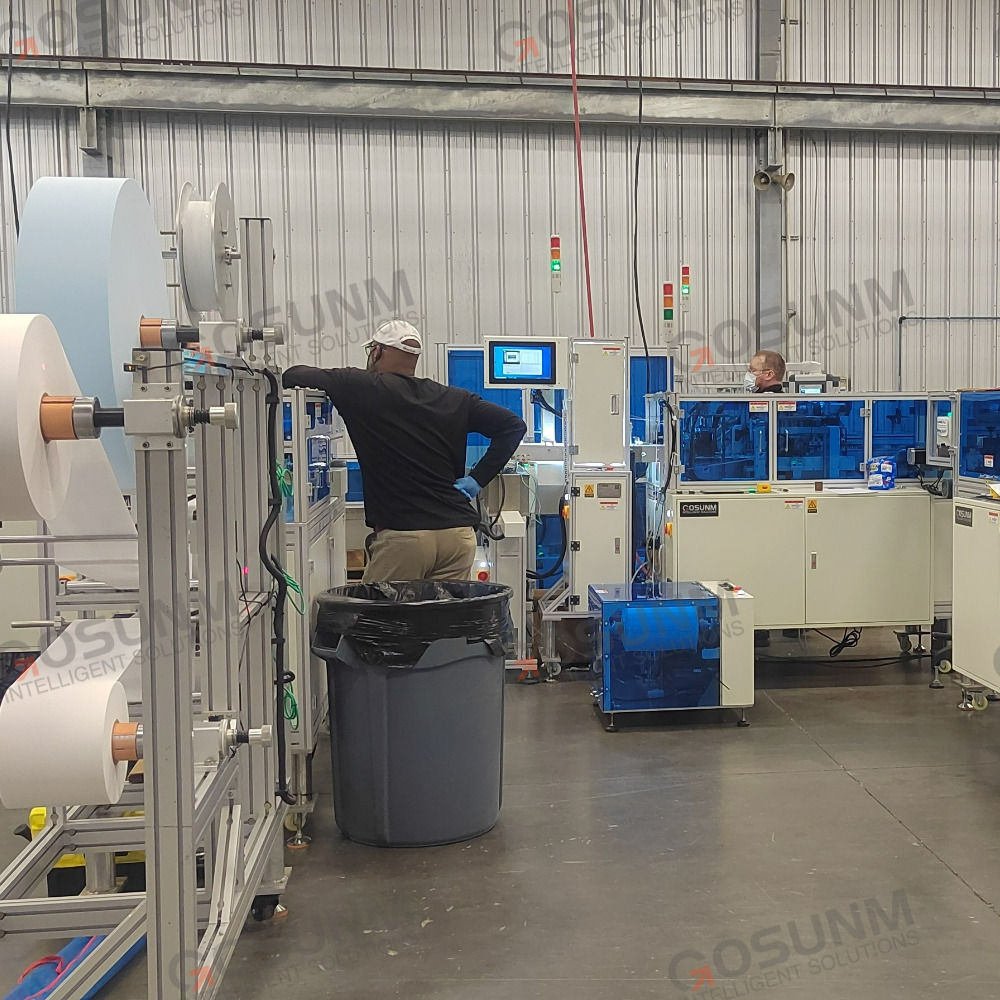 KN95 Mask Machine Detection Packing&Sealing Produktionslinie